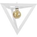 Lustres, suspensions et plafonniers Tosel Suspension g&eacute;om&eacute;trique bois blanc Blanc Unique. . Maison & D&eacute;co > Lustres, suspensions et plafonniers.
