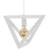 Lustres, suspensions et plafonniers Tosel Suspension g&eacute;om&eacute;trique bois blanc Blanc Unique. . Maison & D&eacute;co > Lustres, suspensions et plafonniers.