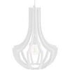 Lustres, suspensions et plafonniers Tosel Suspension bomb&eacute; bois blanc Blanc Unique. . Maison & D&eacute;co > Lustres, suspensions et plafonniers.