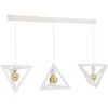 Lustres, suspensions et plafonniers Tosel Lustre bar bois blanc Blanc Unique. . Maison & D&eacute;co > Lustres, suspensions et plafonniers.