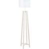 Lampadaires Tosel Lampadaire colonne bois blanc Blanc Unique. . Maison & D&eacute;co > Lampadaires.