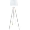 Lampadaires Tosel Lampadaire tr&eacute;pied bois blanc Blanc Unique. . Maison & D&eacute;co > Lampadaires.