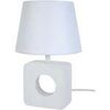 Lampes de bureau Tosel Lampe de chevet carr&eacute; bois blanc Blanc Unique. . Maison & D&eacute;co > Lampes de bureau.