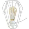 Lampes de bureau Tosel Lampe de chevet g&eacute;om&eacute;trique m&eacute;tal blanc Blanc Unique. . Maison & D&eacute;co > Lampes de bureau.