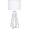 Lampes de bureau Tosel Lampe de chevet colonne bois blanc Blanc Unique. . Maison & D&eacute;co > Lampes de bureau.