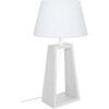 Lampes de bureau Tosel Lampe de chevet colonne bois blanc Blanc Unique. . Maison & D&eacute;co > Lampes de bureau.