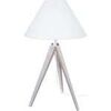 Lampes de bureau Tosel Lampe de chevet tr&eacute;pied bois blanc Blanc Unique. . Maison & D&eacute;co > Lampes de bureau.