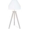 Lampes de bureau Tosel Lampe de chevet tr&eacute;pied bois blanc Blanc Unique. . Maison & D&eacute;co > Lampes de bureau.