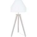 Lampes de bureau Tosel Lampe de chevet tr&eacute;pied bois blanc Blanc Unique. . Maison & D&eacute;co > Lampes de bureau.