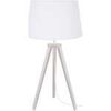 Lampes de bureau Tosel Lampe de chevet tr&eacute;pied bois blanc Blanc Unique. . Maison & D&eacute;co > Lampes de bureau.