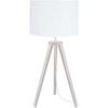 Lampes de bureau Tosel Lampe de chevet tr&eacute;pied bois blanc Blanc Unique. . Maison & D&eacute;co > Lampes de bureau.