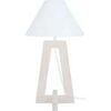 Lampes de bureau Tosel Lampe a poser colonne bois blanc Blanc Unique. . Maison & D&eacute;co > Lampes de bureau.