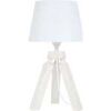 Lampes de bureau Tosel Lampe de chevet tr&eacute;pied bois blanc Blanc Unique. . Maison & D&eacute;co > Lampes de bureau.