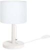 Lampes de bureau Tosel Lampe de chevet droit bois blanc Blanc Unique. . Maison & D&eacute;co > Lampes de bureau.
