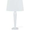 Lampes de bureau Tosel Lampe de chevet conique m&eacute;tal et bois blanc Blanc Unique. . Maison & D&eacute;co > Lampes de bureau.