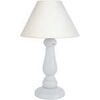 Lampes de bureau Tosel Lampe de chevet colonne bois blanc cerrus&eacute; Blanc Unique. . Maison & D&eacute;co > Lampes de bureau.