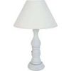 Lampes de bureau Tosel Lampe de chevet colonne bois blanc cerrus&eacute; Blanc Unique. . Maison & D&eacute;co > Lampes de bureau.