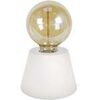Lampes de bureau Tosel Lampe de chevet conique bois blanc d'Ivoire Blanc Unique. . Maison & D&eacute;co > Lampes de bureau.