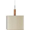 Lustres, suspensions et plafonniers Tosel Suspension carr&eacute; bois blanc d'ivoire Blanc Unique. . Maison & D&eacute;co > Lustres, suspensions et plafonniers.