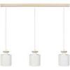 Lustres, suspensions et plafonniers Tosel Lustre bar m&eacute;tal blanc d'ivoire Blanc Unique. . Maison & D&eacute;co > Lustres, suspensions et plafonniers.