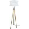 Lampadaires Tosel Lampadaire tr&eacute;pied bois blanc d'ivoire Blanc Unique. . Maison & D&eacute;co > Lampadaires.