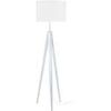 Lampadaires Tosel Lampadaire tr&eacute;pied bois blanc d'ivoire Blanc Unique. . Maison & D&eacute;co > Lampadaires.