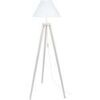 Lampadaires Tosel Lampadaire tr&eacute;pied bois blanc d'ivoire Blanc Unique. . Maison & D&eacute;co > Lampadaires.