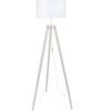 Lampadaires Tosel Lampadaire tr&eacute;pied bois blanc d'ivoire Blanc Unique. . Maison & D&eacute;co > Lampadaires.