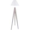 Lampadaires Tosel Lampadaire tr&eacute;pied bois blanc d'ivoire Blanc Unique. . Maison & D&eacute;co > Lampadaires.
