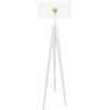 Lampadaires Tosel Lampadaire tr&eacute;pied bois blanc d'ivoire Blanc Unique. . Maison & D&eacute;co > Lampadaires.