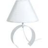 Lampes de bureau Tosel Lampe de chevet demi cylindrique m&eacute;tal blanc d'ivoire Blanc Unique. . Maison & D&eacute;co > Lampes de bureau.