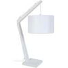 Lampes de bureau Tosel Lampe de chevet arqu&eacute; bois blanc d'ivoire Blanc Unique. . Maison & D&eacute;co > Lampes de bureau.