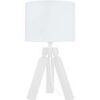 Lampes de bureau Tosel Lampe de chevet tr&eacute;pied bois blanc d'ivoire Blanc Unique. . Maison & D&eacute;co > Lampes de bureau.