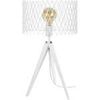 Lampes de bureau Tosel Lampe de chevet tr&eacute;pied bois blanc d'ivoire Blanc Unique. . Maison & D&eacute;co > Lampes de bureau.
