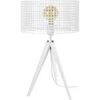 Lampes de bureau Tosel Lampe de chevet tr&eacute;pied bois blanc d'ivoire Blanc Unique. . Maison & D&eacute;co > Lampes de bureau.