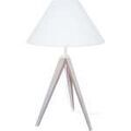 Luminaire sur Grenoble : Lampes de bureau Tosel Lampe de chevet tr&eacute;pied bois blanc d'ivoire Blanc Unique. . Maison & D&eacute;co > Lampes de bureau.