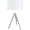 Lampes de bureau Tosel Lampe de chevet tr&eacute;pied bois blanc d'ivoire Blanc Unique. . Maison & D&eacute;co > Lampes de bureau.