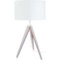 Luminaire sur Grenoble : Lampes de bureau Tosel Lampe de chevet tr&eacute;pied bois blanc d'ivoire Blanc Unique. . Maison & D&eacute;co > Lampes de bureau.