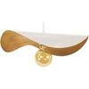 Lustres, suspensions et plafonniers Tosel Suspension chapeau de dame m&eacute;tal blanc d'ivoire et or Blanc Unique. . Maison & D&eacute;co > Lustres, suspensions et plafonniers.