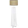 Lampadaires Tosel Lampadaire colonne bois blanc et Blanc Unique. . Maison & D&eacute;co > Lampadaires.