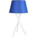 Lampes de bureau Tosel Lampe de chevet tr&eacute;pied m&eacute;tal blanc et bleu Blanc Unique. . Maison & D&eacute;co > Lampes de bureau.