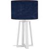 Lampes de bureau Tosel Lampe de chevet colonne bois blanc et bleu Blanc Unique. . Maison & D&eacute;co > Lampes de bureau.