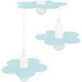 Luminaire sur Grenoble : Lustres, suspensions et plafonniers Tosel Lustre grappe m&eacute;tal blanc et bleu pastel Blanc Unique. . Maison & D&eacute;co > Lustres, suspensions et plafonniers.