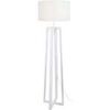 Lampadaires Tosel Lampadaire colonne bois blanc et &eacute;cru Blanc Unique. . Maison & D&eacute;co > Lampadaires.
