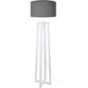 Lampadaires Tosel Lampadaire colonne bois blanc et gris Blanc Unique. . Maison & D&eacute;co > Lampadaires.