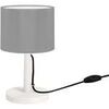 Lampes de bureau Tosel Lampe de chevet droit bois blanc et gris Blanc Unique. . Maison & D&eacute;co > Lampes de bureau.