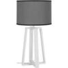 Lampes de bureau Tosel Lampe de chevet colonne bois blanc et gris Blanc Unique. . Maison & D&eacute;co > Lampes de bureau.