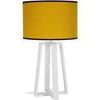 Lampes de bureau Tosel Lampe de chevet colonne bois blanc et jaune Blanc Unique. . Maison & D&eacute;co > Lampes de bureau.