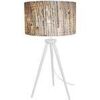 Lampes de bureau Tosel Lampe a poser tr&eacute;pied bois blanc et Jute Blanc Unique. . Maison & D&eacute;co > Lampes de bureau.