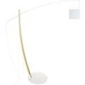 Lampadaires Tosel Lampadaire arqu&eacute; bois blanc et naturel Blanc Unique. . Maison & D&eacute;co > Lampadaires. Grenoble